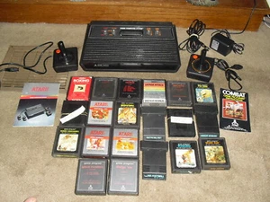 Atari 2600 BLACK VADER Console  20 GAMES FROGGER COMBAT  PAC-MAN SPACE INVADERS - Picture 1 of 11