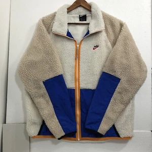 Nike Sportswear Heritage Sherpa Fleece Jacket FULL ZIPPER BV3720-133 Men’s XL - Picture 1 of 14