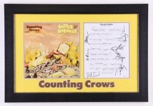 Stivali ascensore firmati Counting Crows spartiti musicali incorniciati JSA COA Adam Duritz +6 - Foto 1 di 2