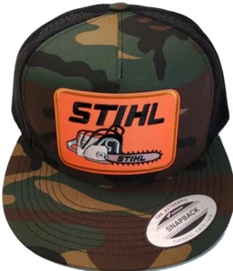 STIHL Chainsaw Camo SNAPBACK TRUCKER Hat Cap Classic Camouflage New! - Picture 1 of 5