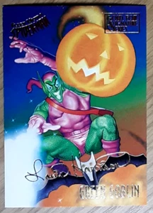 1995 Spider-Man Gold Signature Card 23 GREEN GOBLIN. Free New Top Loader. - Picture 1 of 3