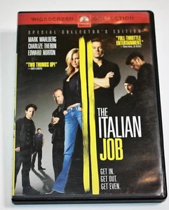 THE ITALIAN JOB (DVD, 2003, WS) MARK WAHLBERG, CHARLIZE THERON, ED NORTON - Picture 1 of 3