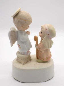 Precious Moments “Jesus Is Born” Musical Figurine 1979 Angels Sing E-2809 No Box - Picture 1 of 6