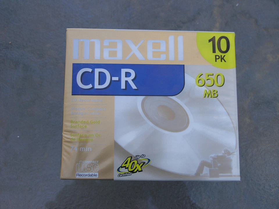 Maxell CD-R 650 MB. Package of 10 disks in jewel boxes. - Image 1 of 1