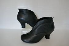 HOTTER "DANIELLE" SOFT BLACK LEATHER CUSHIONED MARY POPPINS ANKLE BOOTS UK 5 STD