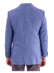 Abrigo deportivo Blazer forrado 1/4 azul lino azul leomaster para hombre - Imagen 1 de 3