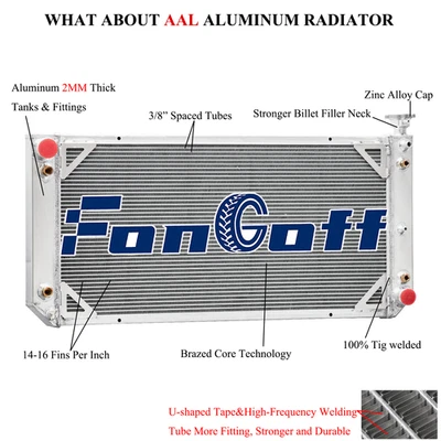 CC391 3-Row Radiator For 1988-1993 Chevy GMC C/K 1500 2500 3500 Pickup 6.2L V8 Foto 1 de 4