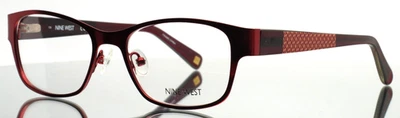 NINE WEST NW1050 615 Rojo Mujer Rectángulo Borde Completo Anteojos 50-17-135 B:35 Foto 1 de 4