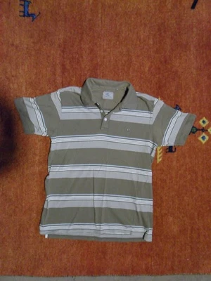 Camisa polo a rayas estilo años 70 para hombre - marrón - pequeña - Imagen 1 de 4