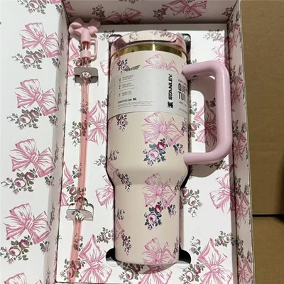 New Tumbler Love Shack Fancy Holiday 40oz Rosa Beaux Insulated Bottle Limit Pink