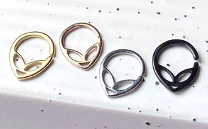 1pc Alien 316L Steel Bendable Hoop Ring Septum Daith Rook Tragus Ear Cartilage - Picture 1 of 9
