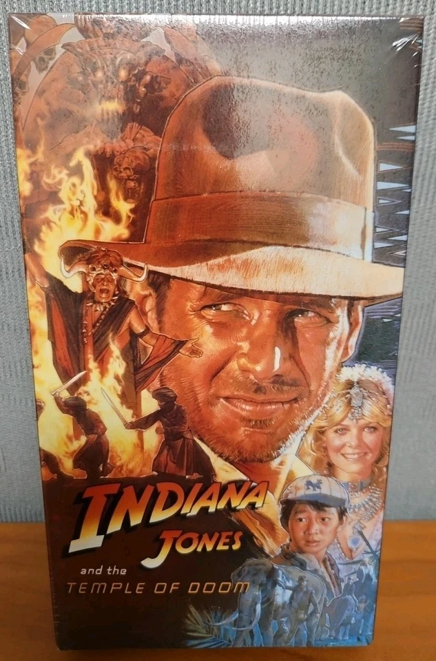 1984 Sealed Indiana Jones and the Temple of Doom VHS, Paramount Watermarks, New - Image 1 of 4