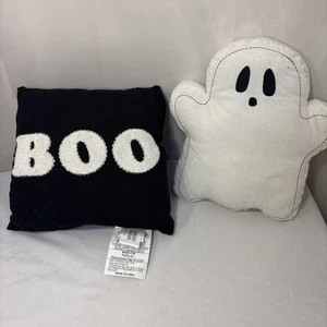 Pair of Halloween Decorative Pillows Ghost & Boo Kohls - Picture 1 of 4