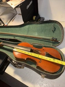 Antique Violin Henri Farny & Cie Paris France W/Case & Horse Hair Bow 14” 4x4  - Picture 1 of 24