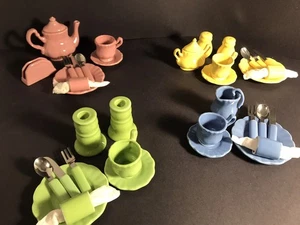 Frenzy Mini Keramik Spielzeug Teeservice ~ Fiesta Geschirr (Posten von 38 Teilen) - Bild 1 von 11