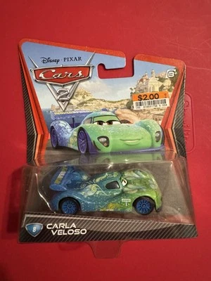 Coche fundido a presión Mattel Disney Pixar Cars 2 Carla Veloso #8 2011 WGP Foto 1 de 4