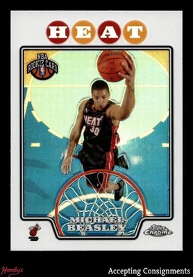2008-09 Topps Chrome Refractors #182 Michael Beasley HEAT - Image 1 of 2