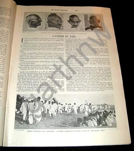 MAHATMA GANDHI 1930 GOES TO JAIL BOOTLEG (HOMEMADE) SALT PICTORIAL PRISON PHOTOS - Picture 1 of 1