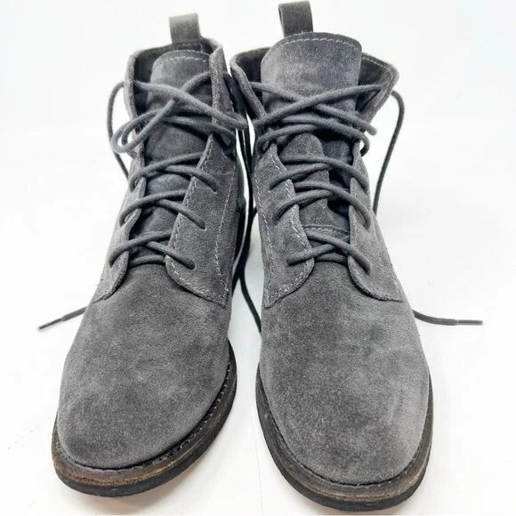 BOTINES DOLCE VITA PAREEA GRIS ANTRACITA GAMUZA CON CORDONES PARA MUJER TALLA 7 Foto 1 de 4