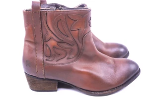 ROAN by BedStu "Elsia" Mujer Talla 8/38 EU Marrón Cuero Botines Cremallera Lateral - Imagen 1 de 6