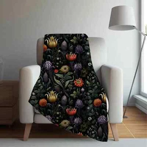 Verzauberte Herbst Blumen Überwurf Decke in Sherpa oder Samt: Plüsch von Durazza - Bild 1 von 11