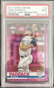 Topps Chrome Update 2019 Chris Paddack Pink Refractor PSA 9 Rookie RC #18 - Imagen 1 de 1