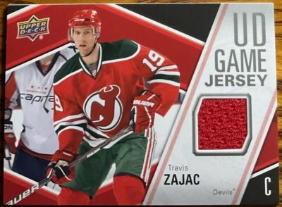 2011-12 Upper Deck UD Game Jersey Travis Zajac #GJ-TZ New Jersey Devils - Image 1 of 2
