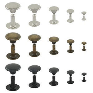 Hohlnieten Einzelkopf Messing rostfrei, Nieten f. Leder, Taschen, Stoff, Gürtel - Bild 1 von 4