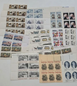 79 DIFFERENT 20 CENT VINTAGE PLATE BLOCKS Variety 439 stamps MINT NOT HINGE - Picture 1 of 4