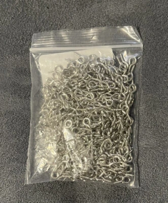 AJULYBEE 500PCS Small Screw Eye Pins, 4 x 8mm Small Eye Hooks for Jewelry Making, Eyelets