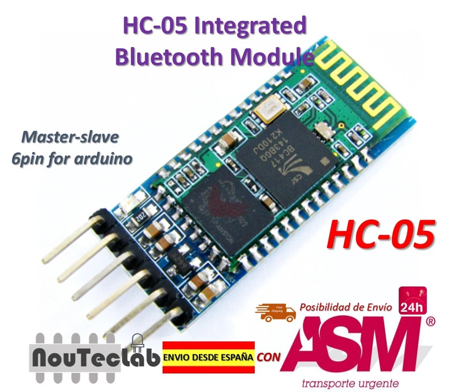 HC-05 MODULO BLUETOOTH Módulo inalámbrico de puerto serie HC05 para Arduino - Imagen 1 de 4