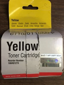 Xerox Phaser 6110 Yellow Toner Cartridge 106R01273 - Picture 1 of 3