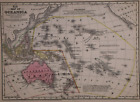Carte de l'Atlas de Mitchell datée de 1839 ~ PACIFIQUE SUD - « OWHYHEE » ou HAWAII - OCEANICA