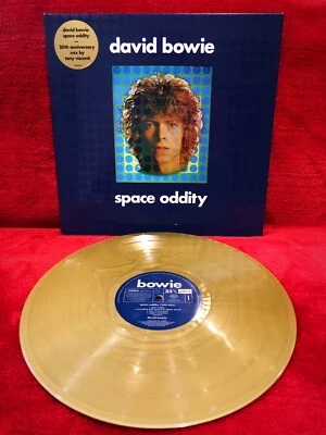 David Bowie Gold Space Oddity Vinyl, Extremely Rare, 1 of 50 In The World Made. - Image 1 of 4