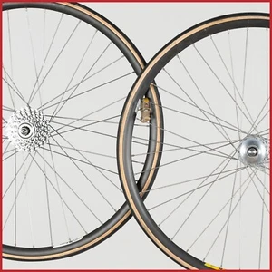 JUEGO DE RUEDAS TÁNDEM 8s Campagnolo TANDEM OMEGA CUBIERTA ANTIGUA DE COLECCIÓN HB-00TD FH-00TD - Imagen 1 de 17