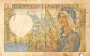 France 50 Francs 24.4.1941 Series H. 71 Circulated Banknote Tx1 - Picture 1 of 2