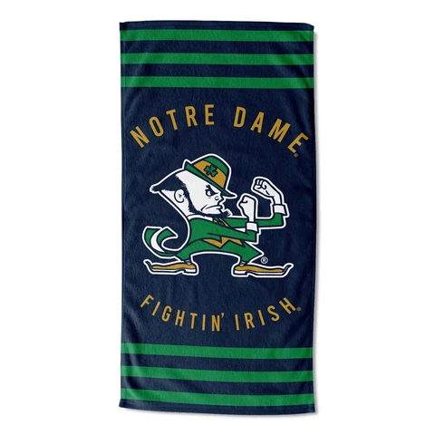 Notre Dame Fighting Irish Beach Towel (Stripes) OFFICIAL NCAA Cover