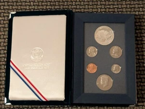 1990-S US Mint Prestige Proof Set Eisenhower Silver Dollar Box & COA 6 Coins - Picture 1 of 13