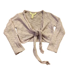Matilda Jane Lilac Purple Shrug Sweater Cardigan Cover Up Tie Front Size 4 Girls - Picture 1 of 3