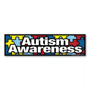 MAGNETE STRISCIA PARAURTI SENSIBILIZZAZIONE AUTISMO (NUOVO) - Foto 1 di 1