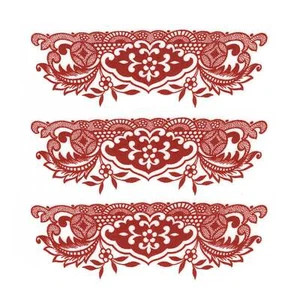 Calcomanías de cerámica de tobogán acuático con borde pequeño flor de porcelana de sauce rojo - Imagen 1 de 2