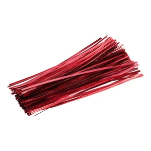 300 Pcs 8" Metal Twist Ties for Bread Candy Treat Bag, Red - Picture 1 of 6