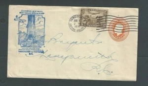 1931 CANADA 1ST FLT #3137 VANCOUVER-VICTORIA ON 1c ORANGE ENTIRE W/C1 - Picture 1 of 1