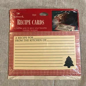 Hallmark Vintage Christmas Holiday Recipe Cards Set of 8 Sealed New Made in USA - Picture 1 of 4