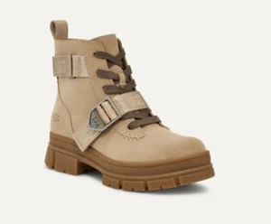 NWD $190 Ugg Ashton Waterproof Boot Mustard Seed Beige Suede Sz US9/UK7/EU40 - Picture 1 of 16