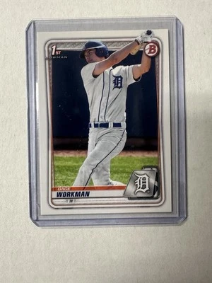 Gage Workman RC 2020 Bowman Draft #BD33 Tigers 1st Bowman Rookie - Image 1 of 2