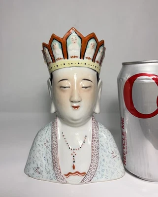 Antigua estatua china de Buda rosa familiar Foto 1 de 4