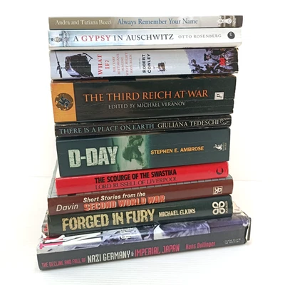 10x WWII Nazi Auschwitz Military History D-Day Stephen Ambrose Book Bundle - Image 1 of 4
