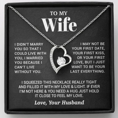 To My Wife Necklace, Christmas Gifts For Women, Anniversary Gift For Wife - Image 1 of 4