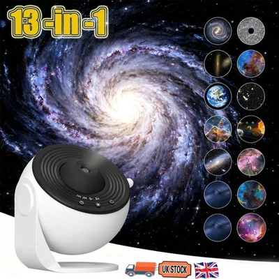 13in1 Planetarium Galaxy Starry Sky Projector Night Light Rotating Star LED Lamp
